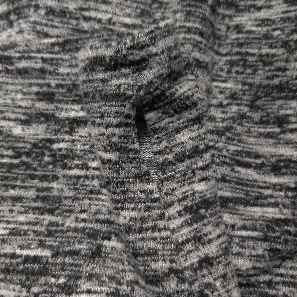 Express Marled Gray Hoodie Mini Dress Knit Sweater Hooded Heather - Picture 9 of 9